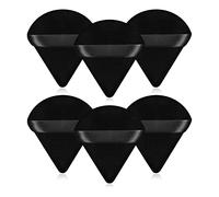6 Pieces Pure Powder Puff Face Triangle Soft Makeup Powder Puff for Loose Powder Mineral Powder Body Powder Makeup Tool,Black,A36