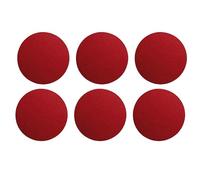 6 Pieces Red Felt Coasters 10CM Round Coasters Set Heat Insulation Metal Cup Mats Drinking Coaster For Cafe,Bar