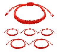 6 Pieces Red Rope Bracelet Red Cord Protection Amulet Bracelets Handmade Friendship Bracelet Good Luck Gift for Women Men Girls Boys Family Good Luck Protection Amulet Bracelets Bracelets Protection