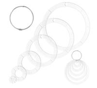 6 Pieces Round Acrylic Quilting Templates 1/2/3/4/5/6 Inch Diameter with Hinge Rings for Sewing and Quilting, Ideal for Patchwork, DIY Projects, Scrapbooking and Home Decoration