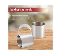 6 Pieces Round Biscuit Cutter Stainless Steel Mousse Ring Circle Cookie Cutters Frying Egg Rings Baking Tool
