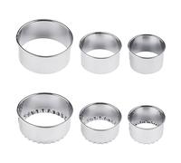 6 Pieces Round Cookie Cutter, Stainless Steel Cookie Cutter, Pastry Cutter for Baking, DIY Baking Mold Set for Cookies, Dumpling Wrappers, Cakes, Donuts