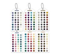 6 Pieces Seasonal Color Palette Cards, Double Sided Scratch Proof Guide, Portable Color Analysis Template Cards with Bead Chain for Outfit Makeup Shopping Home Travel and Fashion Analysis