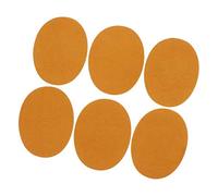 6 Pieces Sew On Iron On Patches Mending Repair Elbow Knee Applique Oval Yellow, 5.5x4.3 Inch