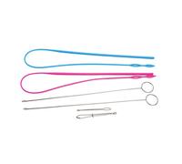 6 Pieces Sewing Loop Kit Sewing Loop Kit, 6 Pieces Sewing Loop Kit Loop Turner Hook Flexible Drawstring Threader Metal Tweezers Loop Turner Tool with for Fabric Belts Strips