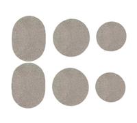 6 Pieces Shoe Mesh Repair Patches Mesh Shoe Hole Repair Shoe Hole Protector Patches Sneaker Heel Repair Patches for Most Shoe Types and Soles for Running Shoes, Work Boots, Dance Shoes, Light Gray