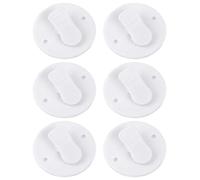 6 Pieces Shower Curtain Clips, 5.5cm Self Adhesive, Windproof Protection Clips, Water Guard, White, Clip for Holding Shower Curtain Clever Accessories