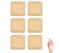 6 Pieces Silicone Wound Dressing, Dressings for Pressure Sores, Waterproof Wound Dressings for Gentle Healing, Silicone Wound Dressing Pads（7.5x7.5cm