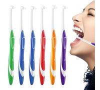 6 Pieces Single Tuft Toothbrush,Tufted Brush End-tuft Interspace Toothbrush,Tuft Single Tufted Toothbrushes,Soft Trim Toothbrushes for Orthodontic Braces Detail Cleaning