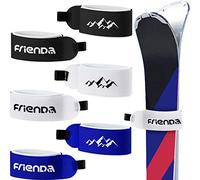 6 Pieces Ski Straps Adjustable Ski Wraps Ties Fastener Tape for Families Christmas Holiday Winter (Black, Blue, White)