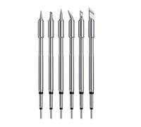 ＡＷＨＡＯ 6 Pieces Soldering Iron Components Replacement Tips Set Soldering Tips Nozzles Heads with Fast Heat Conduction for Accurate Control Suitable for Circuit Repairs Hobby Work Bench Use