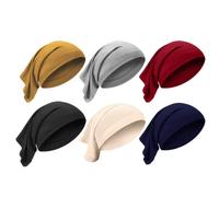 6 Pieces Sport Hair Accessories Unisex Spandex Dreadlocks Bands Elastic Long Hair Dreads Head Wraps Braids Bonnet Solid Colors Soft Headband For Men And Women
