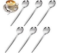 6 Pieces Stainless Steel Dessert Spoons, 12.9 cm/5 in Espresso Spoons, Stainless Steel Tea Spoon, Mini Coffee Spoons Set, Dishwasher Safe, Mirror Polished, for Home, Kitchen and Restaurant