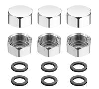 6 Pieces Stainless Steel Hose caps Hexagon 3/4 inch, Leak Preventer Blind Plug, Internal Thread end Cap Sealing Cap Pipe caps Stainless Steel Fitting with Hose washers