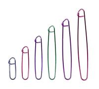 6 Pieces Stitch Holder Set Crochet Hooks 6 Size Assorted Color Crochet Knitting Needles Aluminum Safety Pins Knitting Needles for DIY Craft Sewing Tool