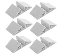 6 Pieces Support Feet for Pet Gate, Reinforcement Set with Adhesive Bottom, Triangular Gate Brackets, Versatile Fit Reinforcement Accessories for Configurable Wooden Dog Gates and Barriers