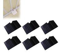 6 Pieces Support Feet for Pet Gate, Reinforcement Set with Adhesive Bottom, Triangular Gate Brackets, Versatile Fit Reinforcement Accessories for Configurable Wooden Dog Gates and Barriers