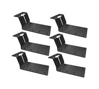 6 Pieces T Post Mounting Bracket Sturdy Silver for Plywood Birdhouse Mailbox(Black)
