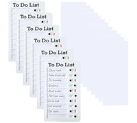 6 Pieces to Do List Checklist Boards, Plastic Memo Boards with Detachable Message Boards, Checklist Slider for Schedule Planning, Includes 12 Cardstock for Check Items Accessories
