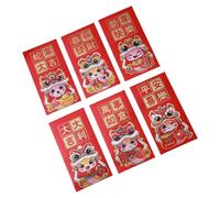 6 Pieces Traditional New Year Money Packets Cartoon 2025 Snake Themed Redness Envelopes Chinese Spring Festival Hongbao Spring Festival Accessories