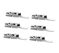 6 Pieces Tremolo Bridge Locked String Saddle for Electric Guitar Parts Silver