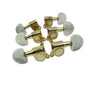 6 Pieces Tuner Key Guitar Machine Heads Golden Color White Handle Guitar Tuning Machine Accessories
