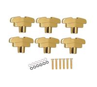 6 Pieces Tuning Pegs Tuner Machine Heads for Folk Electric Guitar Accessory Golden 27.6mm