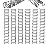 6 Pieces Twin Loop Wire Binding Spines Double Loop Binding Wire 1 Inch Cinch Wire Binding Diameter 23 Holes for Teacher Student Document Notebook Making (Black)
