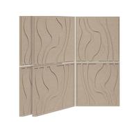 6 Pieces Wall Felt Panels, Featuring an Engraved Textured Surface Design, Modular Felt Panels Suitable for Homes and Offices.