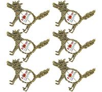6 Pieces WOLF Lapel Pin Badge - Metal Wolf Brooch - Safety Pin - Perfect For Jackets, Backpacks, Hats, Stylish Lapel Pins, Handmade Animal Jewelry, Great For Outdoor Enthusiasts