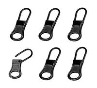 6 Pieces Zip Fastener Replacement, Detachable Zipper Pulls Replacement for Jacket Trousers Coat Shoes Suitcase Backpack (Dark Grey)