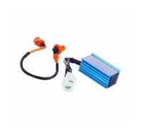 6-pin AC Racing CDI Box + Ignition Coil For GY6 50cc 125cc 150cc 139QMB 152QMI 157QMJ Scooter Moped ATV High Voltage Ignition Coil