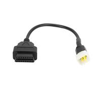 6 Pin Diagnostic Connector Cable OBD Diagnostic Adapter Replacement Delphi High Quality Material ABS Lightweight Easy Installation Diagnostic Cable Motorcycle