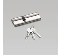 6 Pin Economy Euro Profile Double Door Cylinder - Reliable & Affordable Lock - Anti-Pick, Anti-Bump & Smooth Operation & Composite Doors (Nickel, 40mm/55mm keyed Alike)