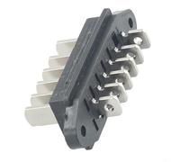 6-Pin High Current Battery Connector for E-for Bike Battery Box, 15A Discharge Connector, 125V Rated Voltage, ABS Material, in-Line Installation, Male/Female(Male)