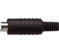 6 Pin Mini Din Line Plug, Black