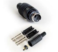 6 PIN - Mini DIN Male Solder Connector - Audio Video & Data Cable End Plug SVHS - Loops