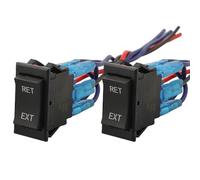 6 Pin Momentary Rocker Switch, 3 Position On-Off-On for Rv Power Polarity Reverse, 16A 250V Ac, Black Plastic and Brass Toggle with 20cm Wires, Compact 45 X 20 X 45 mm for Easy Installation