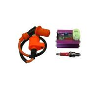 6 pin regulator AC CDI + ignition coil + 3 electrode A7TC spark plug for 50cc 125cc 150cc ATV four GY6 scooter moped