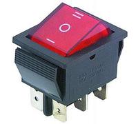 6-Pin Rocker Switch On/Off/On Red Illuminated Rocker Switch 250 V / 15A