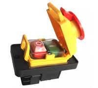 6 Pins Pushbutton Switch Industrial Waterproof Electromagnetic Push Button for KJD22 Lathe Machine Table Saw