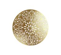 6 Placemats Set Christmas Metallic Gold Round Festive Xmas Table