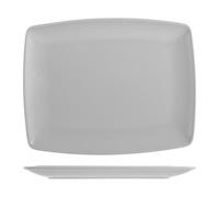 6 Plates In Stoneware Boston Gray Rectangular 31x25 H&H