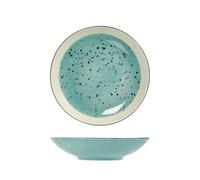 6 Plates In Stoneware/Gres Mimosa Azzurro Bottom Cm22 H&H