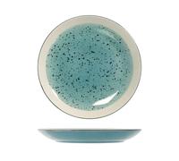 6 Plates In Stoneware/Gres Mimosa Azzurro Flat 26.5 H&H