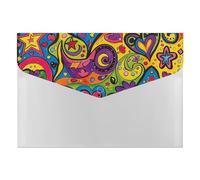 6-Pocket Expanding File Folder, Colorful Graffiti Pattern Accordion File Folder A4 Letter Size, Portable Document Organizer for Receipts, Bills, Office Supplies