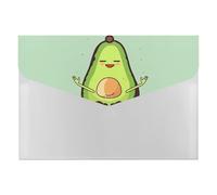 6-Pocket Expanding File Folder, Cute Yoga Fruit Accordion File Folder A4 Letter Size, Portable Document Organizer for Receipts, Bills, Office Supplies
