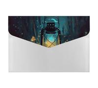6-Pocket Expanding File Folder, Fireflies and Lantern Accordion File Folder A4 Letter Size, Portable Document Organizer for Receipts, Bills, Office Supplies