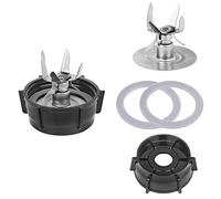 6 Point Ice Crushing Blade For Oster and Osterizer Blender Replacement Parts With Jar Base Cap And 2 Pcs O Ring Seal Gasket Accessory Refresh Kit