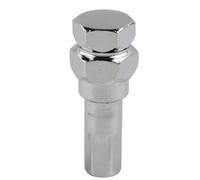 6 Point Sided Tuner Wheel Lug Nut Socket Adapter, 12mm Hex Key for 3/4" & 13/16" Locking Nuts, Silver Steel 62mm Wrench Tool